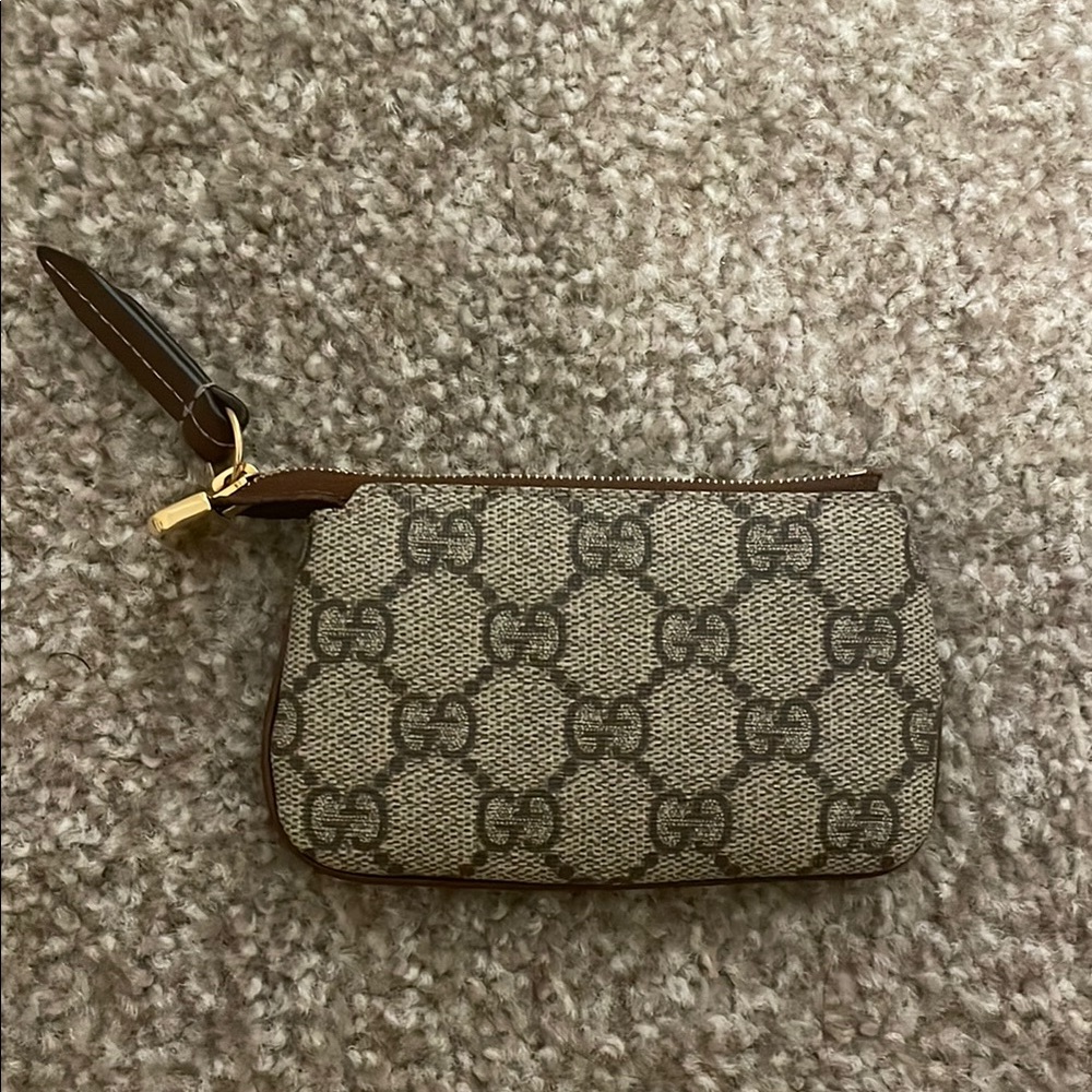 Gucci Brown supreme key wallet